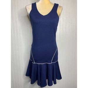 Amour Vert Navy Drop Waist Dress NWT